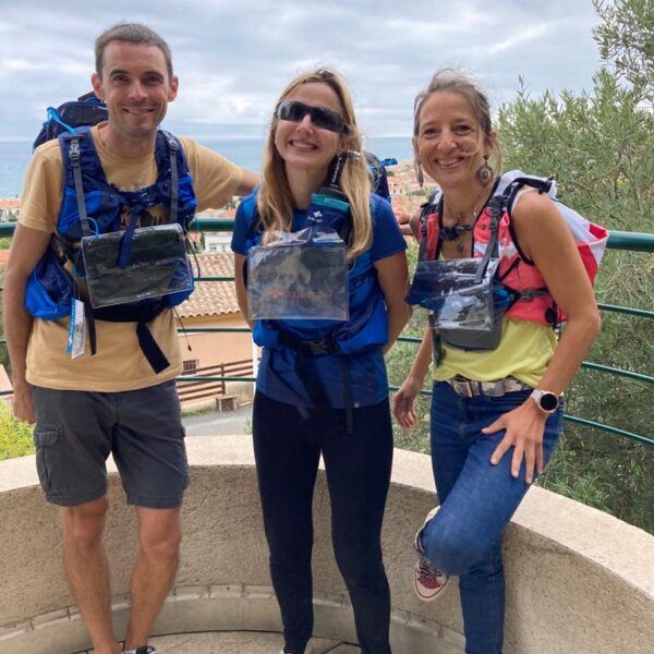 Entraînement dans le sable : Elodie Aymeric Magali à Leucate